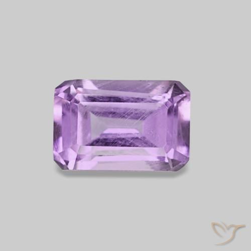 Ametista Viola medio naturale da 0.60 ct, Taglio smeraldo, VS