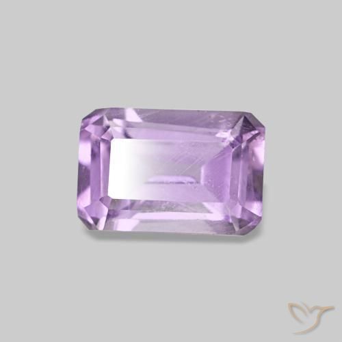 Ametista Viola medio naturale da 0.60 ct, Taglio smeraldo, VS