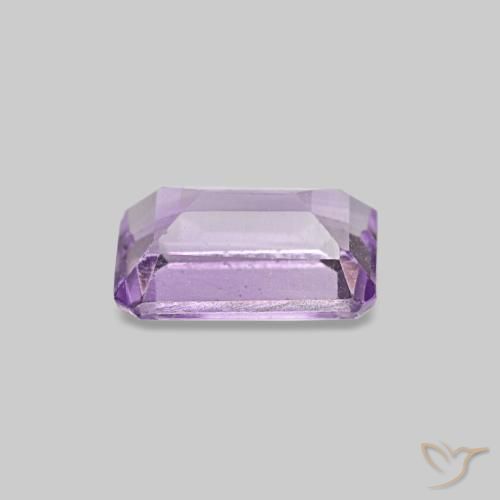 Ametista naturale viola rosato chiaro da 0,32 ct, taglio smeraldo, VS