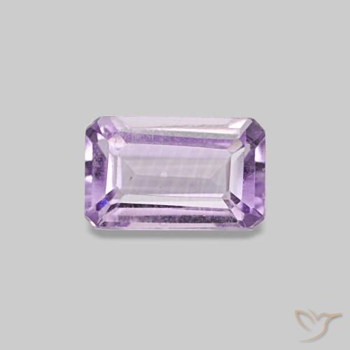 Ametista naturale viola da 0,28 ct, taglio smeraldo, VS-SI