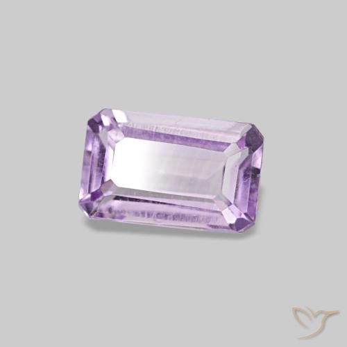 Ametista naturale viola da 0,28 ct, taglio smeraldo, VS-SI
