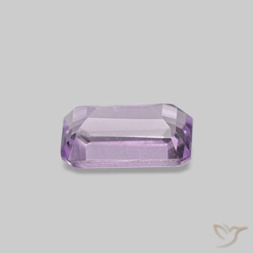 Ametista naturale viola da 0,28 ct, taglio smeraldo, VS-SI