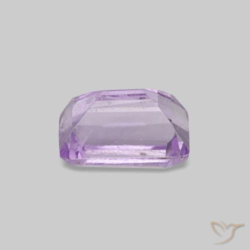 Ametista naturale viola chiaro da 0,62 ct, taglio smeraldo, VS-SI