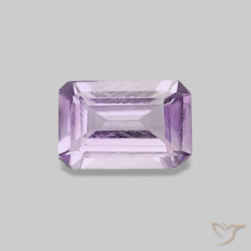Ametista naturale viola medio da 0,44 ct, taglio smeraldo, VS-SI