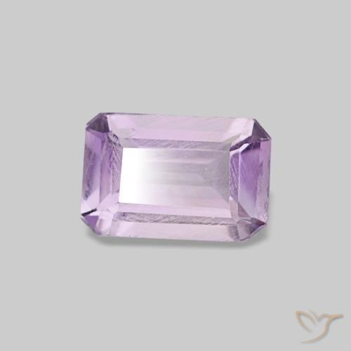 Ametista naturale viola medio da 0,44 ct, taglio smeraldo, VS-SI