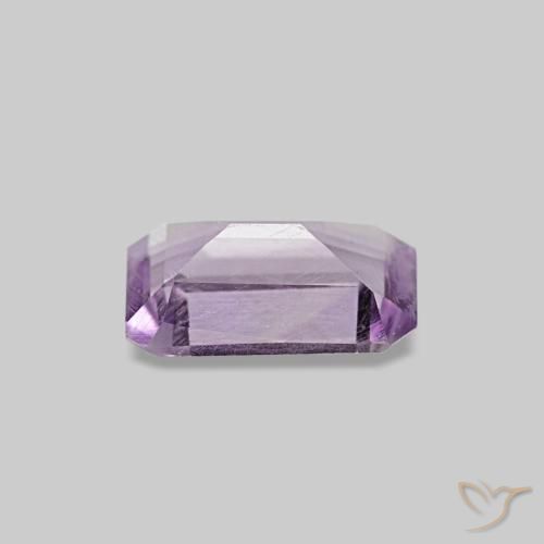 Ametista naturale viola medio da 0,44 ct, taglio smeraldo, VS-SI