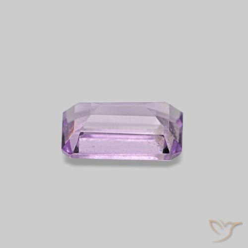 Ametista naturale viola da 0,33 ct, taglio smeraldo, VS-SI