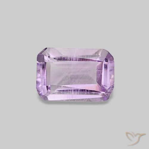 Ametista naturale viola da 0,44 ct, taglio smeraldo, SI