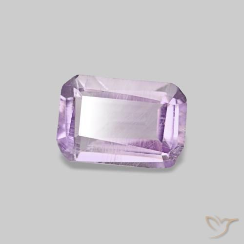 Ametista naturale viola da 0,44 ct, taglio smeraldo, SI