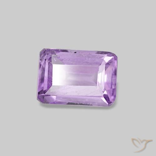 Ametista naturale viola da 0,52 ct, taglio smeraldo, VS-SI