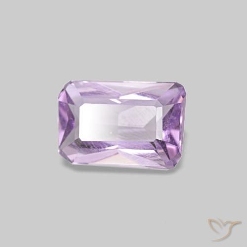 Ametista naturale viola da 0,42 ct, taglio smeraldo, VS