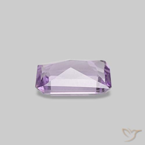 Ametista naturale viola da 0,42 ct, taglio smeraldo, VS