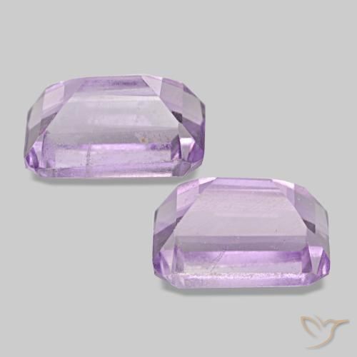 Gemme di Ametista Viola tendente al rosa naturale da 1.22 ct, Taglio smeraldo, VS