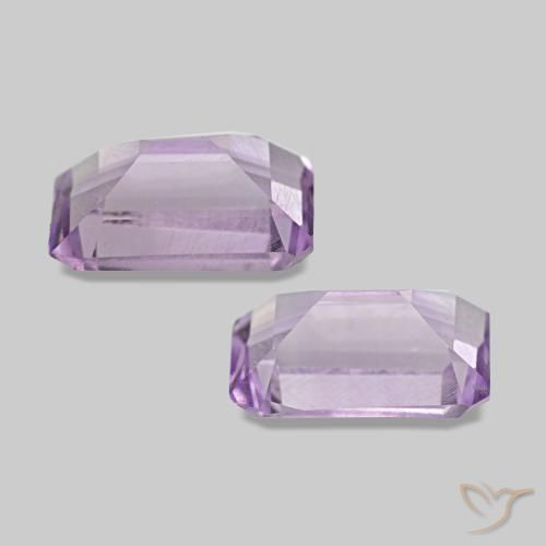 Gemme di Ametista Viola rosato chiaro naturale da 1.03 ct, Taglio smeraldo, VS