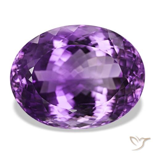 Ametista Viola-Rosa Medio naturale da 38.99 ct, Taglio ovale, VVS-VS