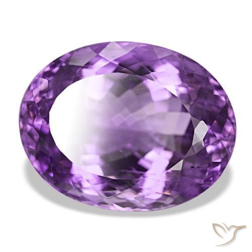Ametista Viola-Rosa Medio naturale da 38.99 ct, Taglio ovale, VVS-VS