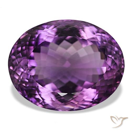 Ametista Viola medio naturale da 49.10 ct, Taglio ovale, IF