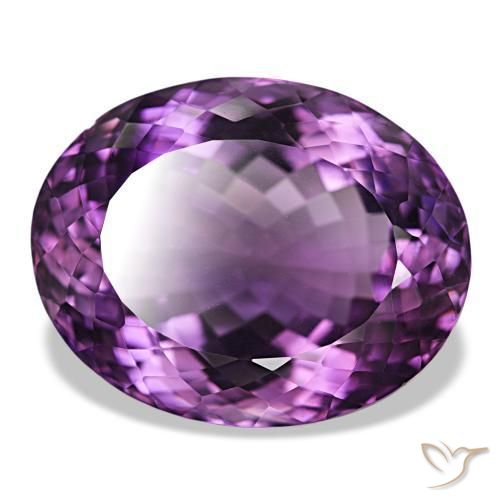 Ametista Viola medio naturale da 49.10 ct, Taglio ovale, IF