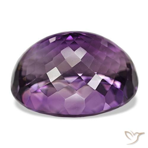 Ametista Viola medio naturale da 49.10 ct, Taglio ovale, IF