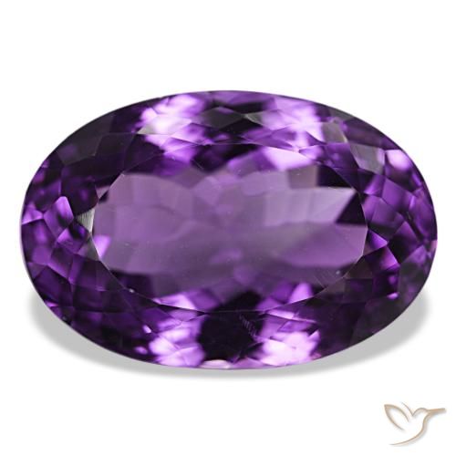 29.74ct Viola scuro Ametista, Ovale, VVS-VS