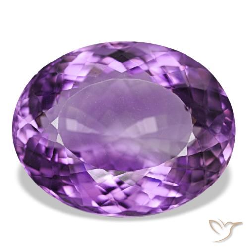 Ametista Viola medio naturale da 34.64 ct, Taglio ovale, VVS-VS