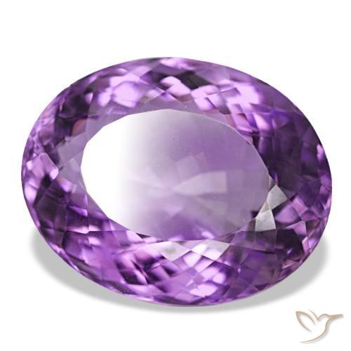 Ametista Viola medio naturale da 34.64 ct, Taglio ovale, VVS-VS