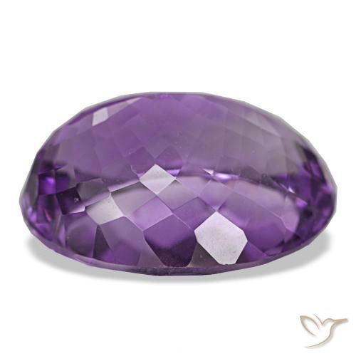 Ametista Viola medio naturale da 34.64 ct, Taglio ovale, VVS-VS