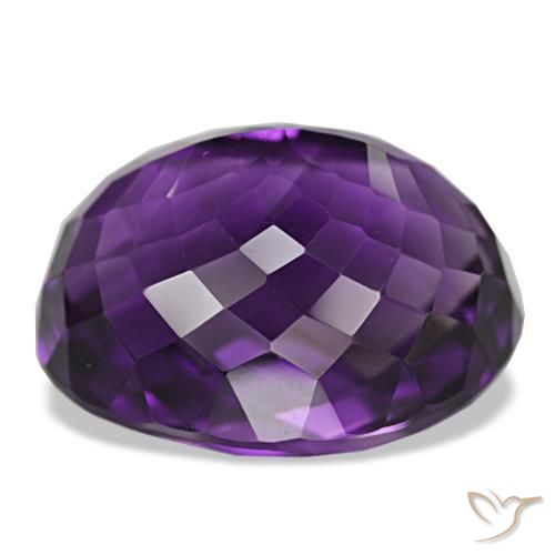Ametista Viola rossastro naturale da 30.20 ct, Taglio ovale, IF