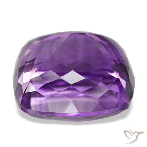 Ametista Viola medio naturale da 38.32 ct, Taglio a cuscino, VVS-VS