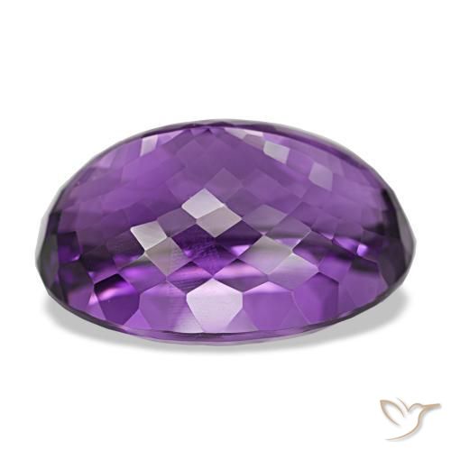 Ametista Viola rossastro naturale da 50.90 ct, Taglio ovale, IF