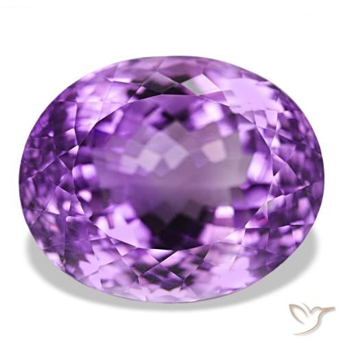 Ametista Viola tendente al rosa naturale da 40.93 ct, Taglio ovale, VVS-VS