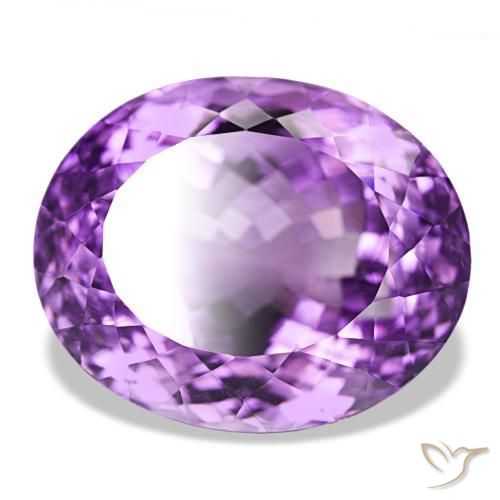 Ametista Viola tendente al rosa naturale da 40.93 ct, Taglio ovale, VVS-VS