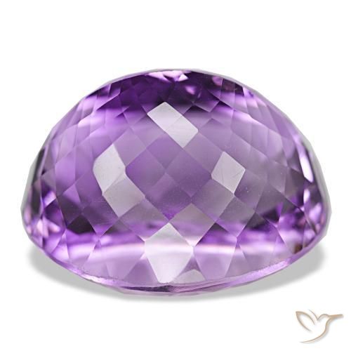 Ametista Viola tendente al rosa naturale da 40.93 ct, Taglio ovale, VVS-VS