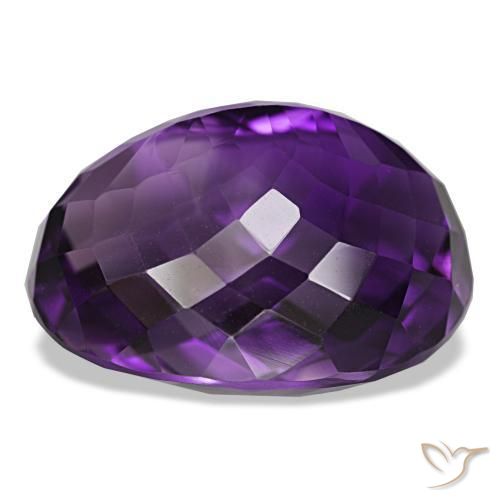 Ametista Viola medio naturale da 32.51 ct, Taglio ovale, IF