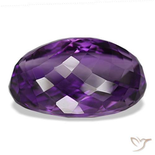 Ametista Viola medio naturale da 39.27 ct, Taglio ovale, VVS-VS