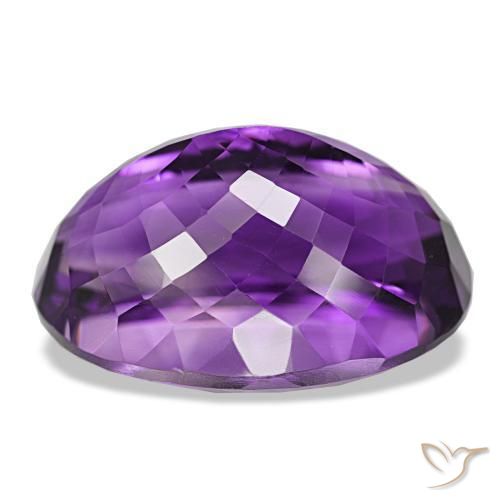 Ametista Medium Dark-Violet naturale da 31.06 ct, Taglio ovale, VVS-VS