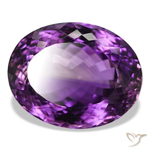 Ametista Viola medio naturale da 45.25 ct, Taglio ovale, IF