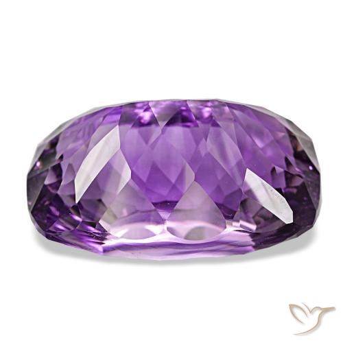 Ametista Viola violaceo intenso naturale da 55,56 ct, Taglio a cuscino, VVS