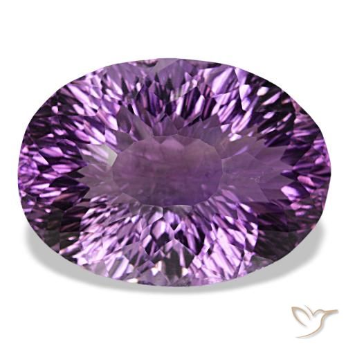Ametista viola violaceo intenso naturale da 58,14 ct, taglio ovale, VVS
