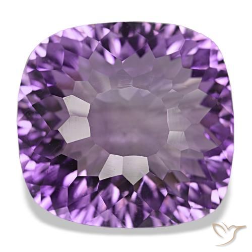 Ametista Viola violaceo intenso naturale da 29,07 ct, Taglio a cuscino, VVS