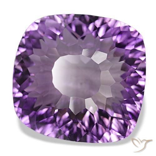 Ametista Viola violaceo intenso naturale da 29,07 ct, Taglio a cuscino, VVS