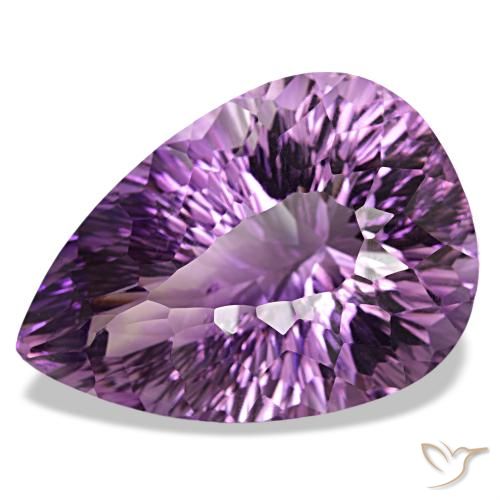 63.67ct Viola medio Ametista, Forma a pera, VS