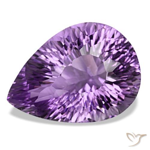 Ametista naturale viola da 52,30 ct, taglio a pera, VVS-VS