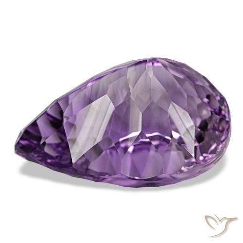 Ametista naturale viola da 52,30 ct, taglio a pera, VVS-VS