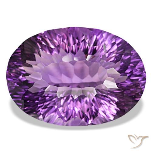 Ametista violaceo naturale da 81,61 ct, taglio ovale, VVS