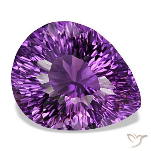 Ametista vivido rosa viola naturale da 51,65 ct, taglio a pera, VVS