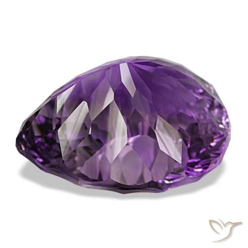 Ametista vivido rosa viola naturale da 51,65 ct, taglio a pera, VVS