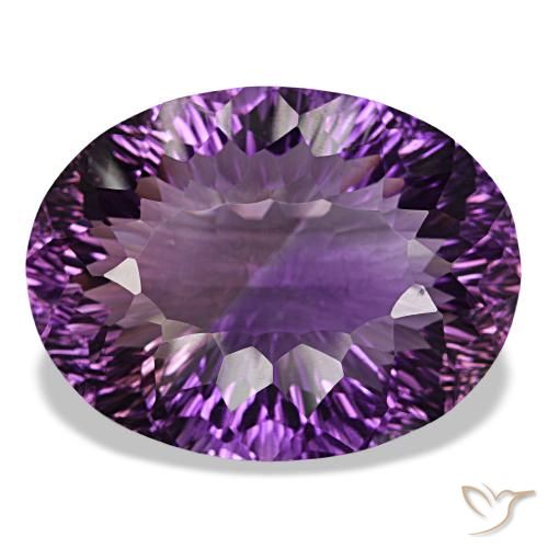 Ametista naturale viola medio da 83,18 ct, taglio ovale, VS