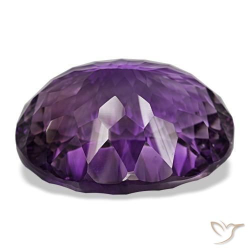 Ametista naturale viola medio da 83,18 ct, taglio ovale, VS