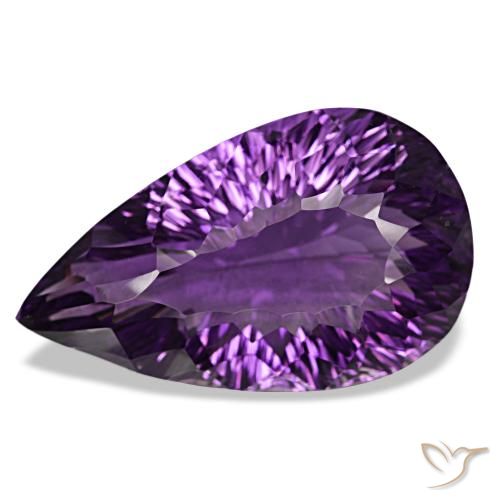 82.05ct viola scuro ametista, taglio a pera, VVS